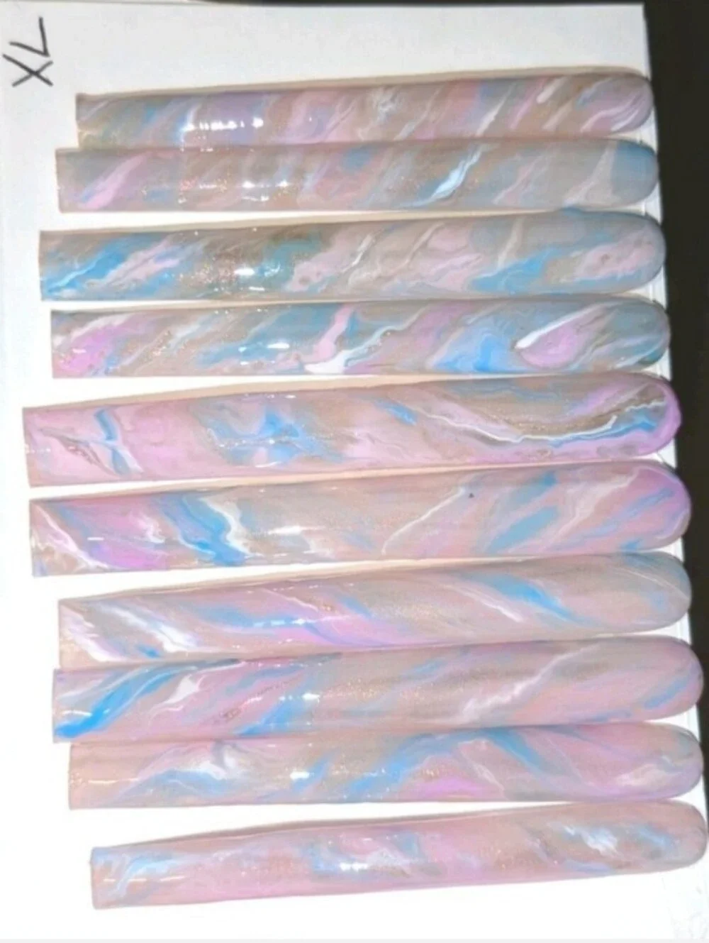 Hand Crafted marble pastel blue